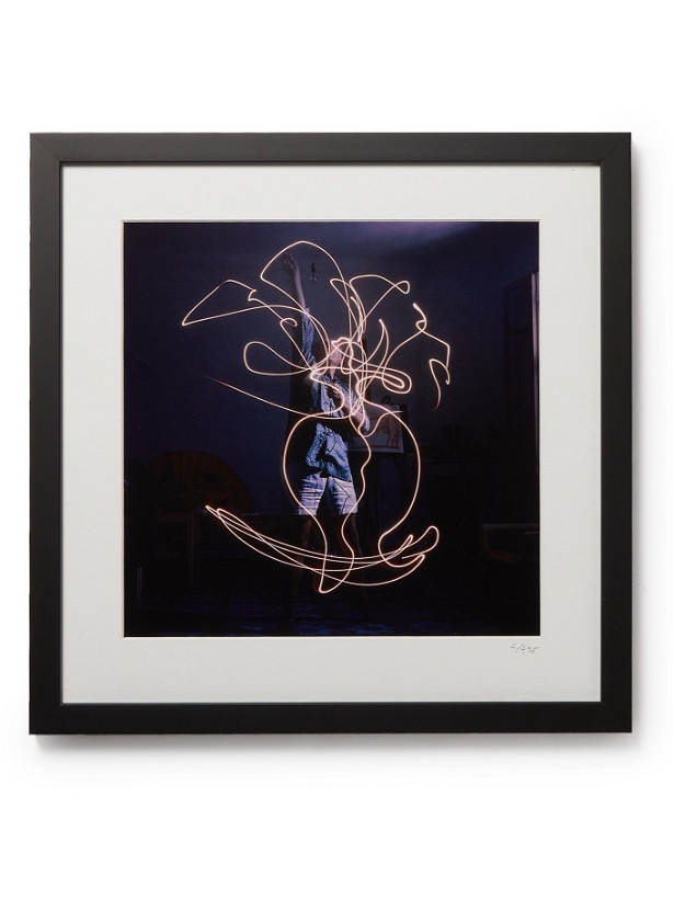 Photo: Sonic Editions - Framed 1949 Picasso Light Drawing Print, 16&quot; x 20&quot;