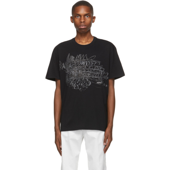 Photo: Valentino Black Colosseum Sketch T-Shirt