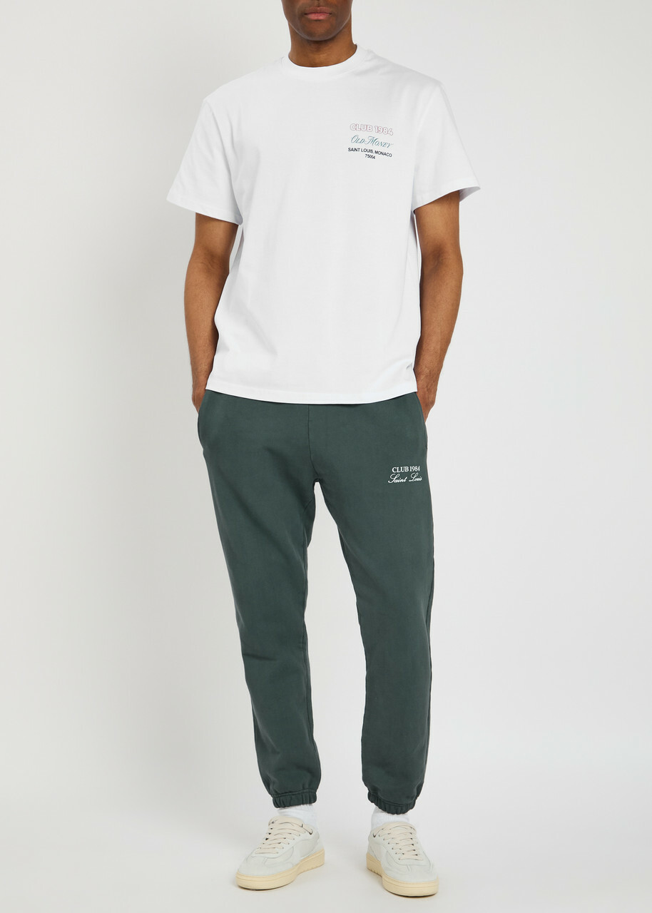 Club 1984 Essential Logo-embroidered Cotton Sweatpants Grey