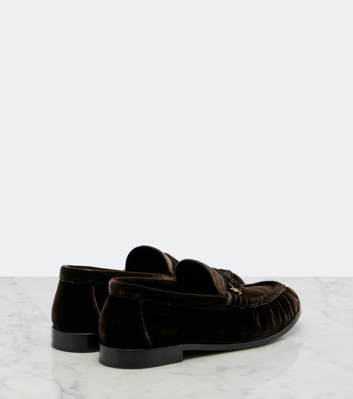 Saint Laurent Le Loafer velvet penny loafers