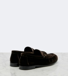 Saint Laurent Le Loafer velvet penny loafers