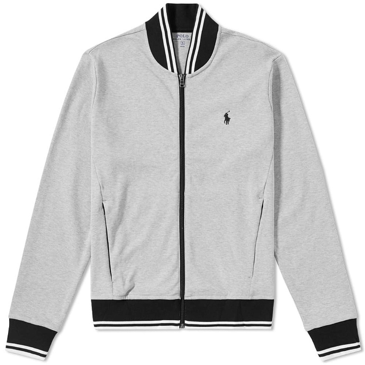 Photo: Polo Ralph Lauren Tipped Jersey Bomber Jacket Grey