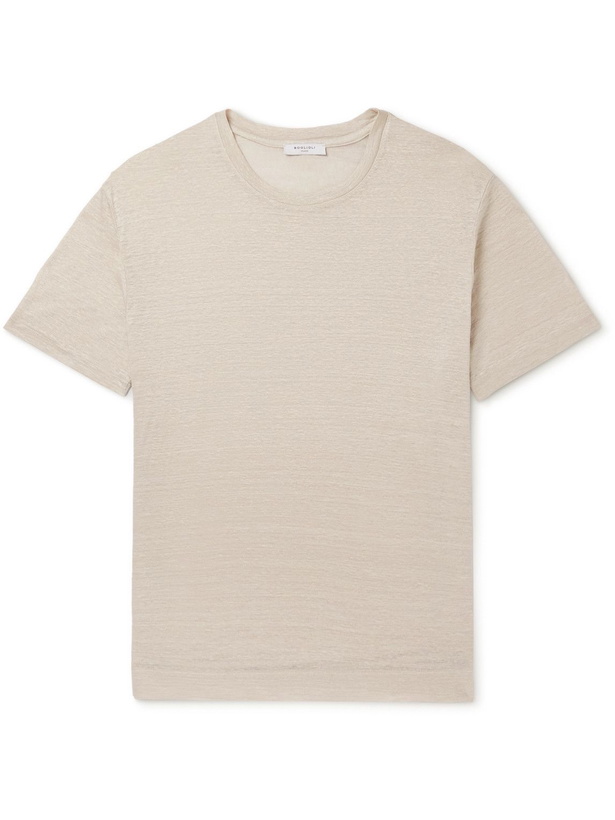 Photo: Boglioli - Garment-Dyed Slub Linen T-Shirt - Neutrals