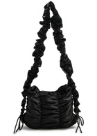 Damson Madder Ruched Satin Shoulder bag - Black - One Size