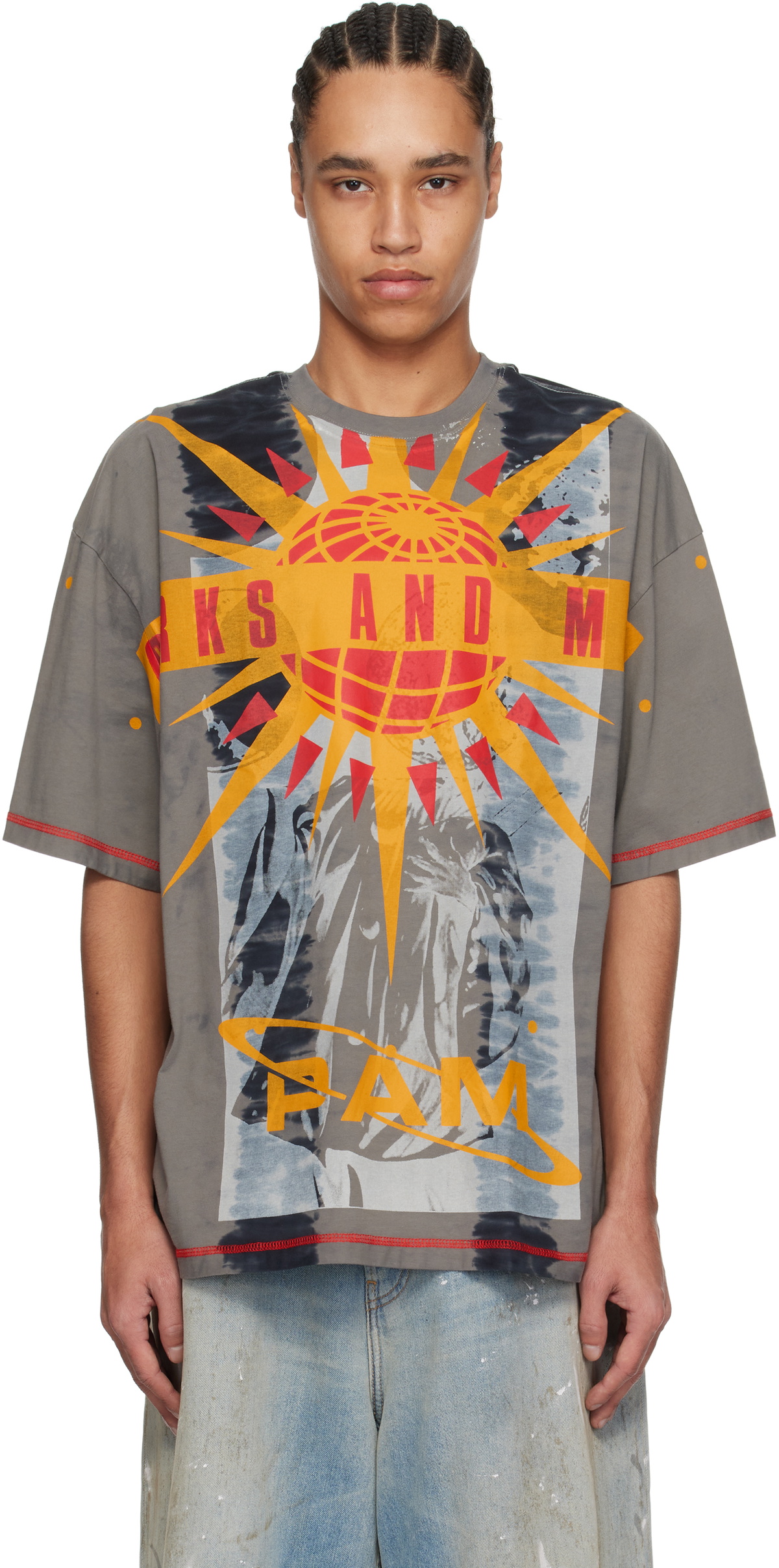 【SATIIIZ】Conflict Pigment Short-Sleeved T-shirt UUL Pigment Short-Sleeved T-Shirt - satiiiz