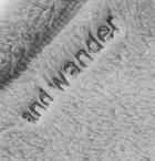 AND WANDER - Logo-Embroidered High Loft Polartec Fleece Neck Warmer - Gray