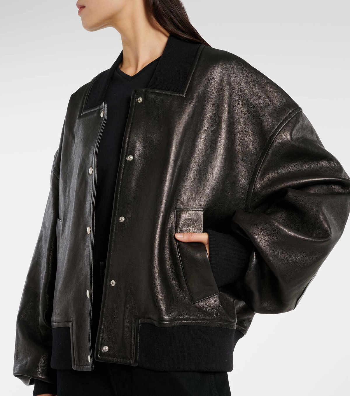 【送料&関税込】Khaite spence Jacket Khaite Spence leather bomber jacket Khaite