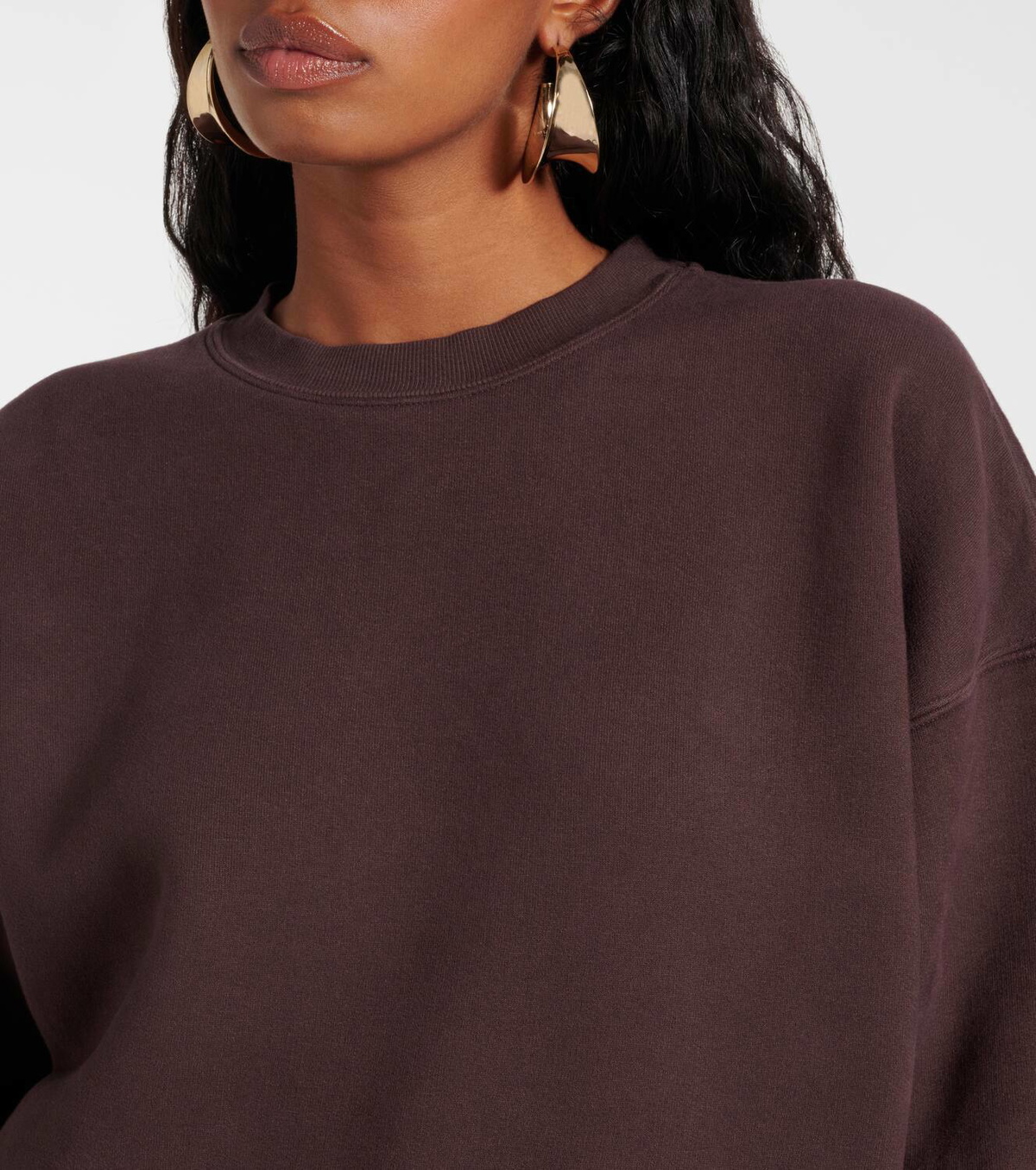 Saint Laurent Logo embroidered cotton sweatshirt