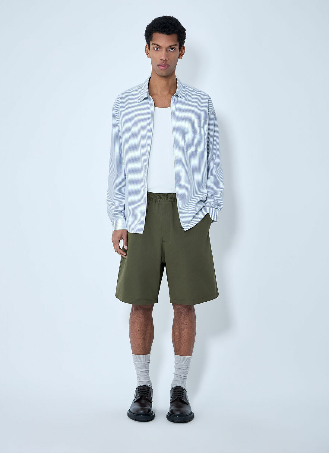 Prada Elastic Waist Cotton Shorts