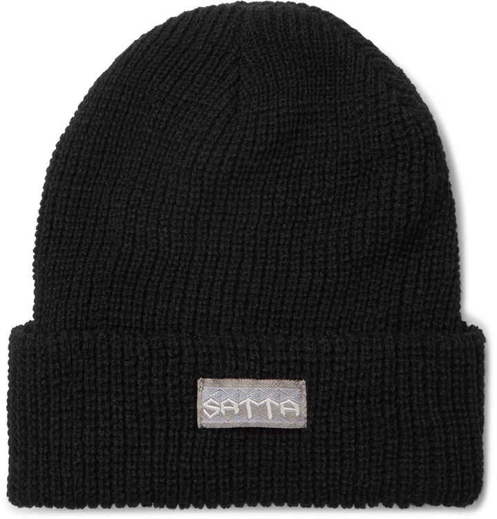 Photo: Satta - Logo-Appliquéd Knitted Beanie - Black