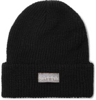 Satta - Logo-Appliquéd Knitted Beanie - Black