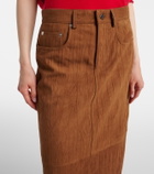 Proenza Schouler White Label Nayah suede midi skirt