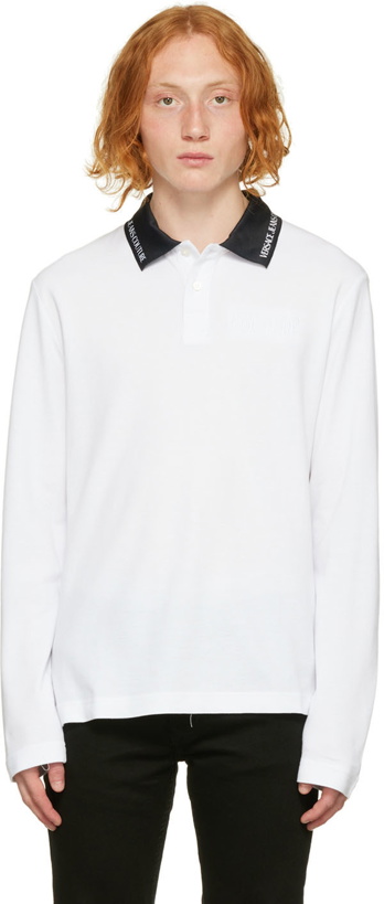Photo: Versace Jeans Couture White Long Sleeve Polo