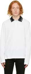 Versace Jeans Couture White Long Sleeve Polo