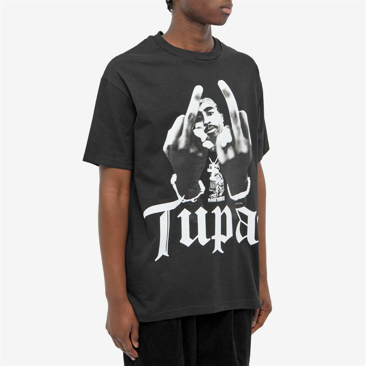 Wacko Maria Men's Tupac Type 2 Crew T-Shirt in Black