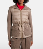 Moncler Down-paneled wool and cashmere cardigan
