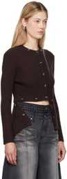 Rokh Brown Multi Buttons Cardigan