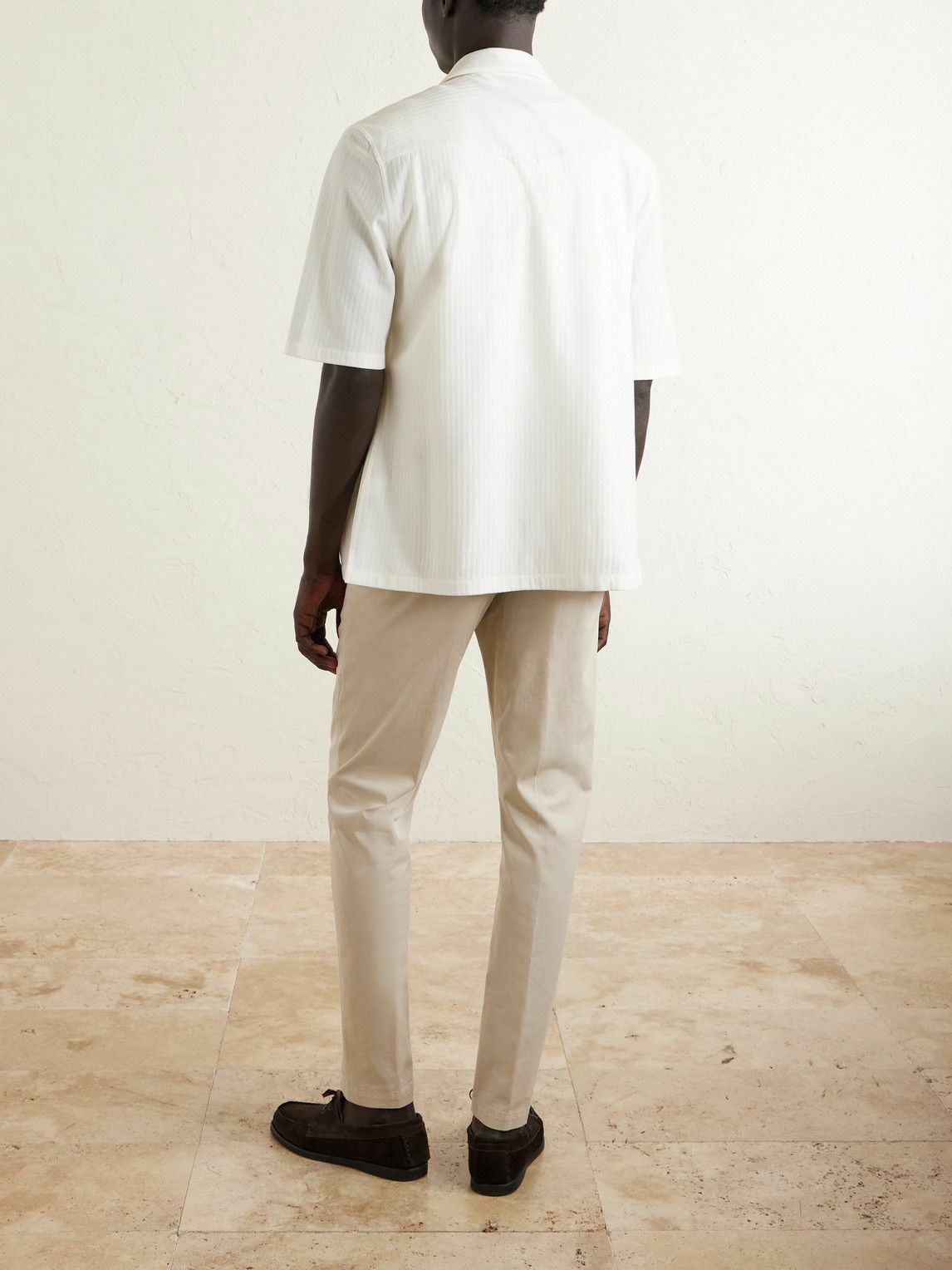 Eleventy - Slim-Fit Stretch Cotton-Twill Chinos - Neutrals