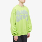 Acne Studios Men's Fyre Bubble Logo Crew Sweat in Lime Green