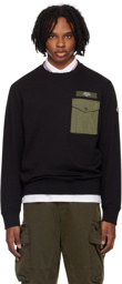 Moncler Black Pocket Sweatshirt