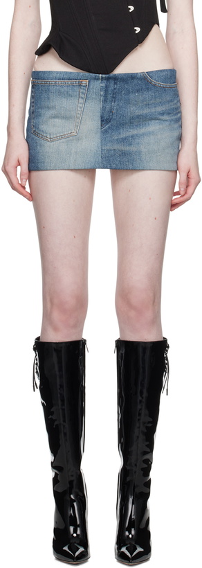 Photo: Fancì Club Blue Superb Denim Miniskirt