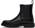 Ferragamo Black Beat Camden Chelsea Boots
