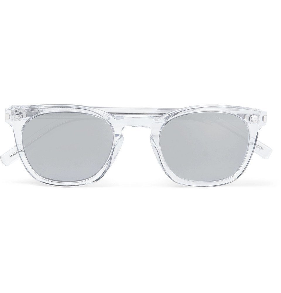 Saint Laurent - Square-Frame Acetate Mirrored Sunglasses - Men - Clear  Saint Laurent