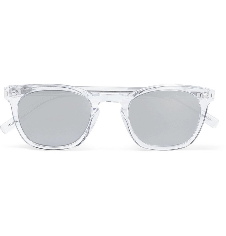 Photo: Saint Laurent - Square-Frame Acetate Mirrored Sunglasses - Men - Clear