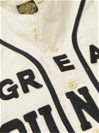 KAPITAL - Great Kountry Appliquéd Cotton and Linen-Blend Canvas Shirt - Neutrals