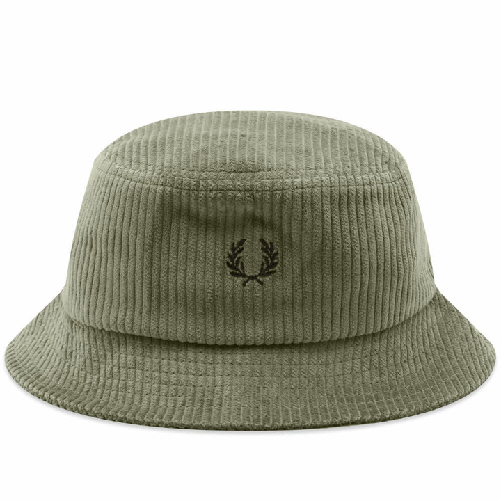 Photo: Fred Perry Men's Corduroy Bucket Hat in Uniform Green