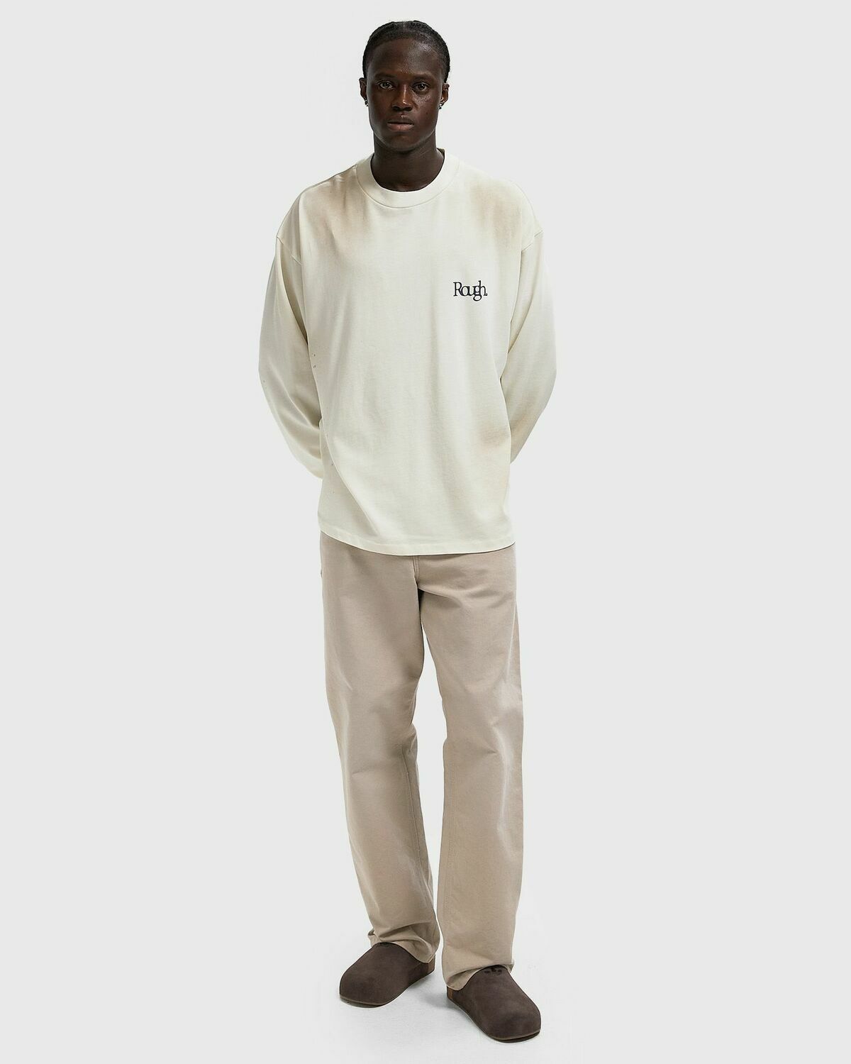 Rough. HOLY VESSEL LONGSLEEVE White Mens Longsleefe