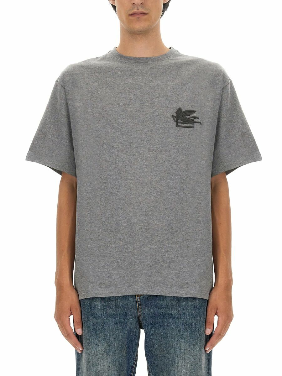 ETRO Embroidered Cotton Jersey T-shirt Etro