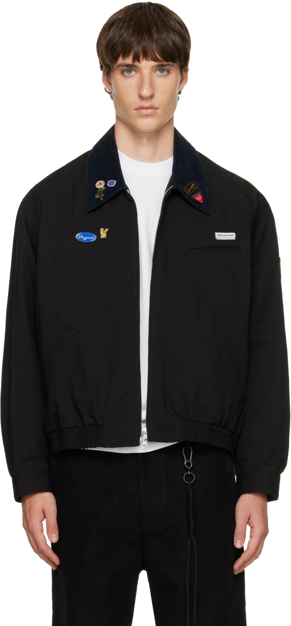 Song for the Mute Black Elasticated Coach Jacket