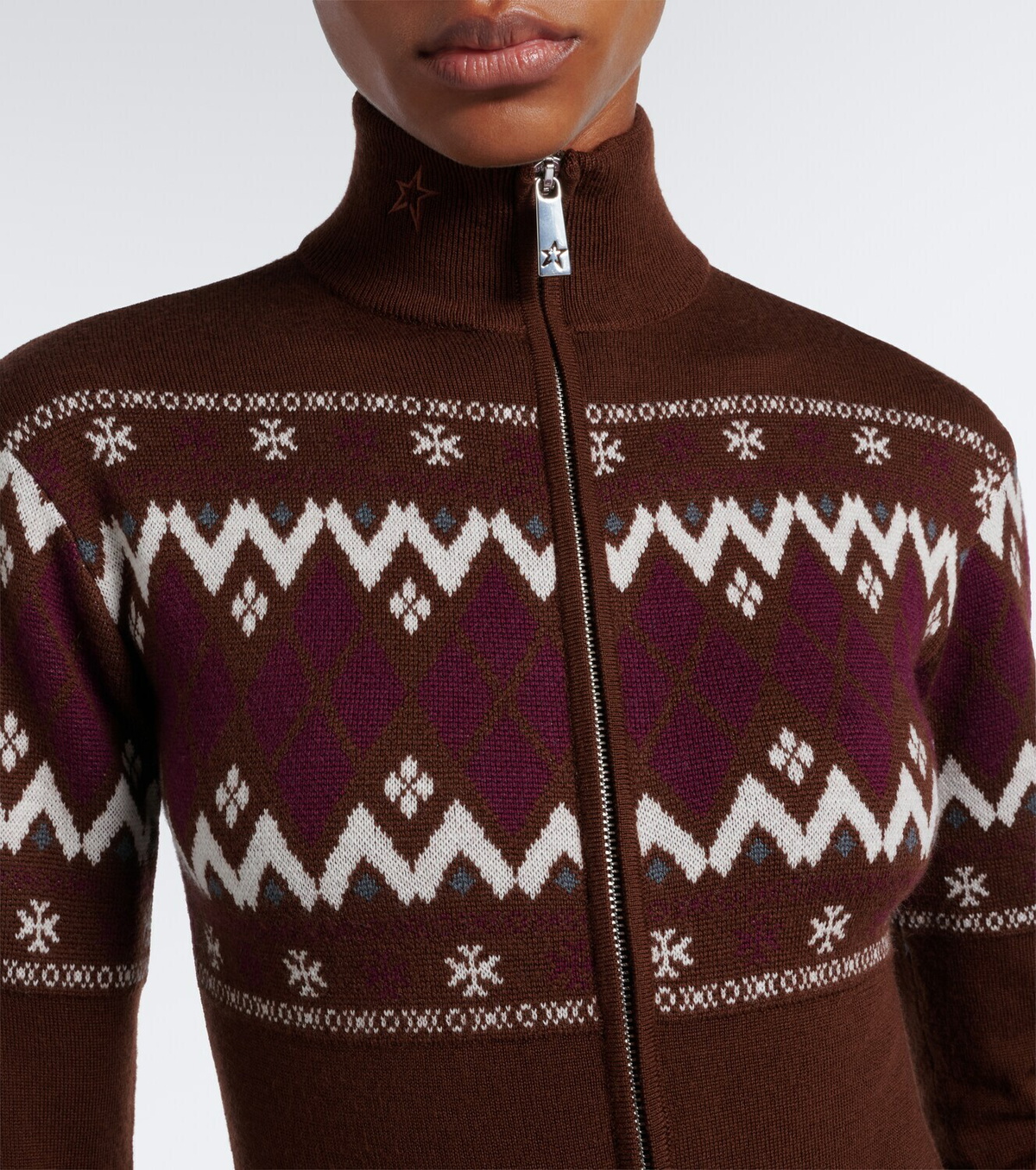 Perfect Moment Fair Isle wool bodysuit