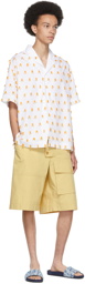 Jacquemus White & Orange 'La Chemise Blé' Short Sleeve Shirt