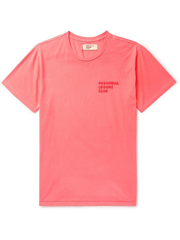 Photo: Pasadena Leisure Club - Logo-Print Cotton-Jersey T-Shirt - Pink