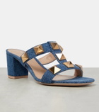 Valentino Garavani Roman Stud denim sandals