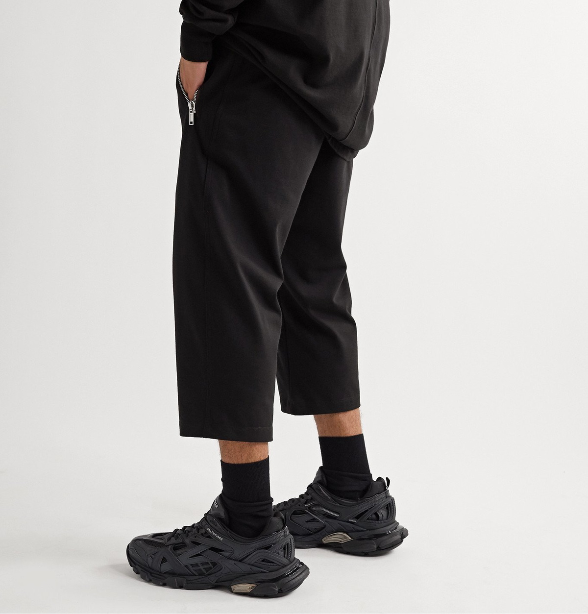 Rick Owens - Tecuatl Cropped Cotton-Jersey Sweatpants - Black Rick