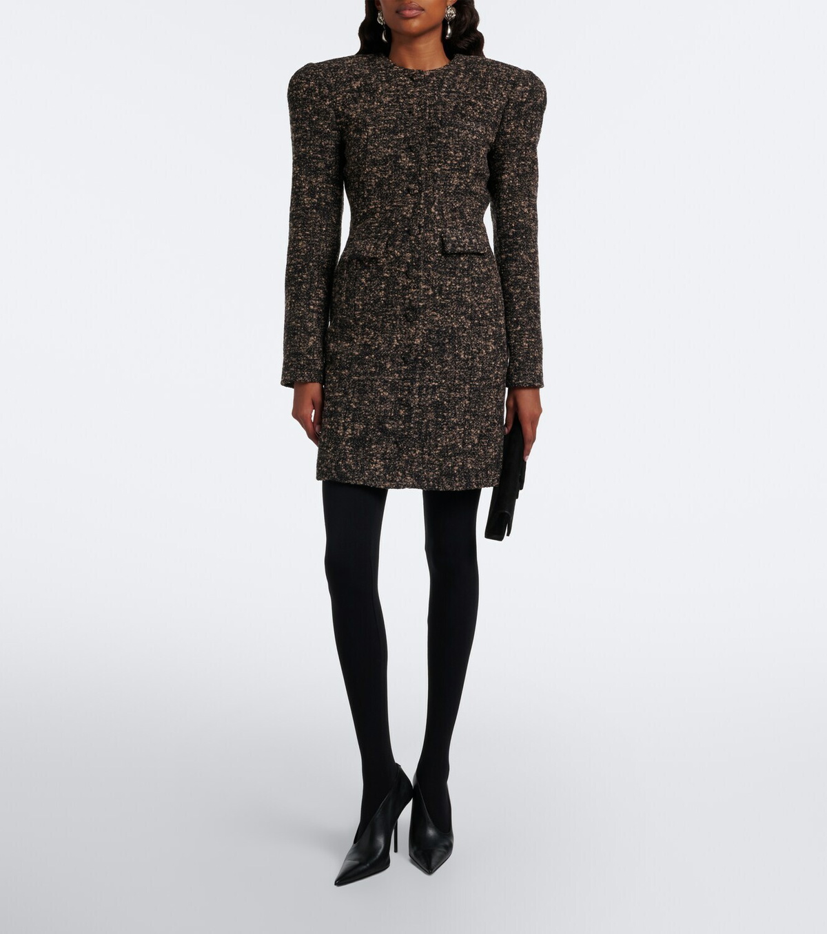 Magda Butrym Bouclé wool-blend blazer dress