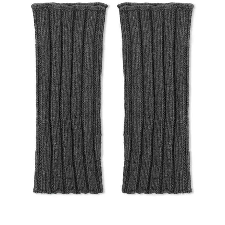 Photo: MHL by Margaret Howell Men's MHL. by Margaret Howell Ribbed Wrist Warmer in Charcoal
