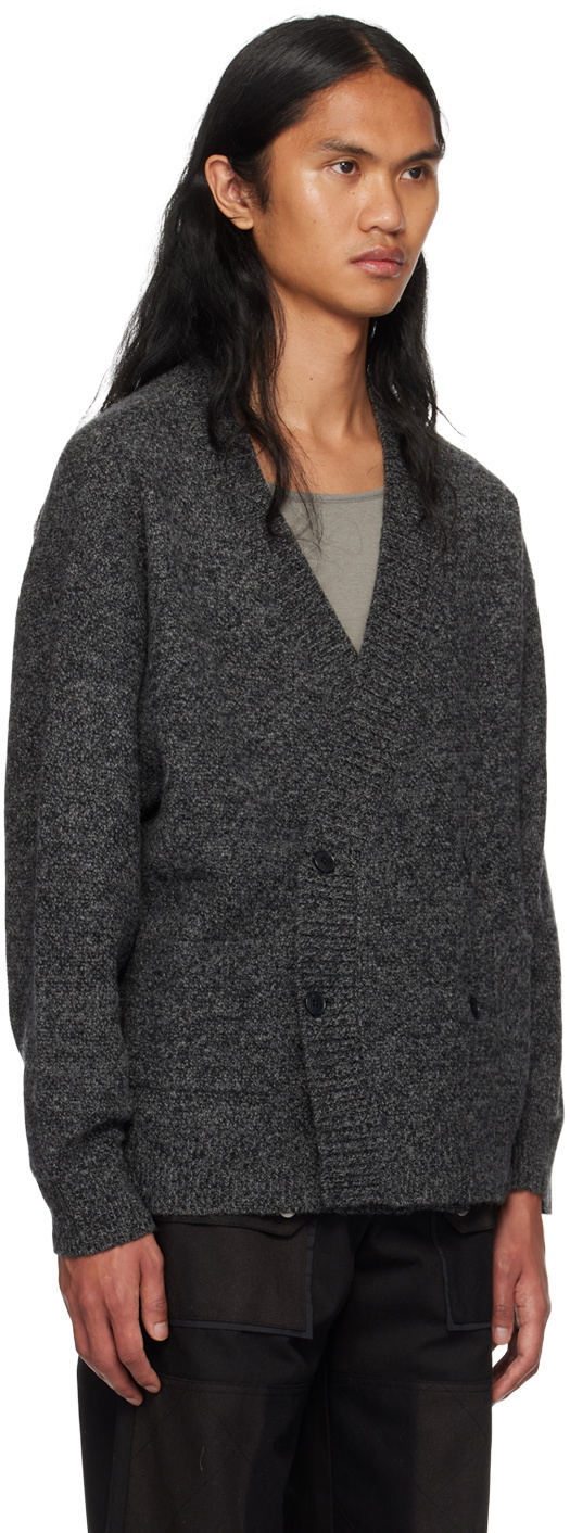 meanswhile Gray Double-Breasted Cardigan