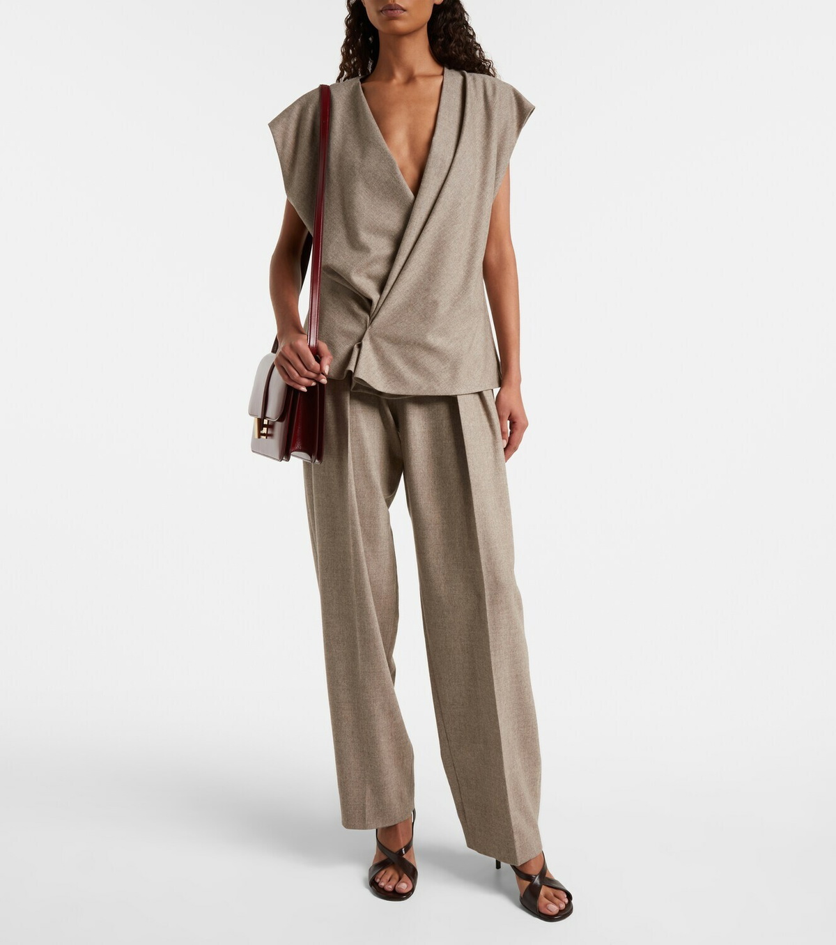 Khaite Blake leather crossbody bag