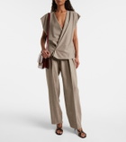 Khaite Blake leather crossbody bag