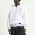 Neighborhood Men's Staple Logo Zip Hoodie in Oatmeal