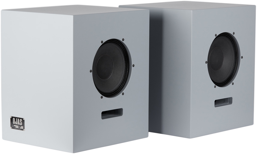 Ojas SSENSE Exclusive Grey Utility Wood Bookshelf Speakers
