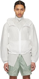 AMOMENTO White Crinkled Jacket