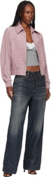 AMIRI Pink Western Croc Suede Jacket