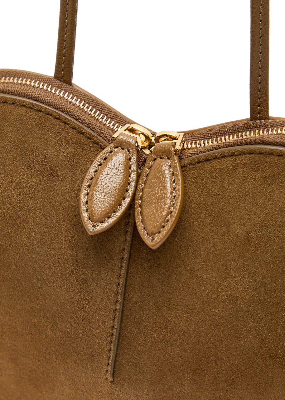 Alaïa Le Couer Suede and Leather Cross-body bag - Brown - One Size