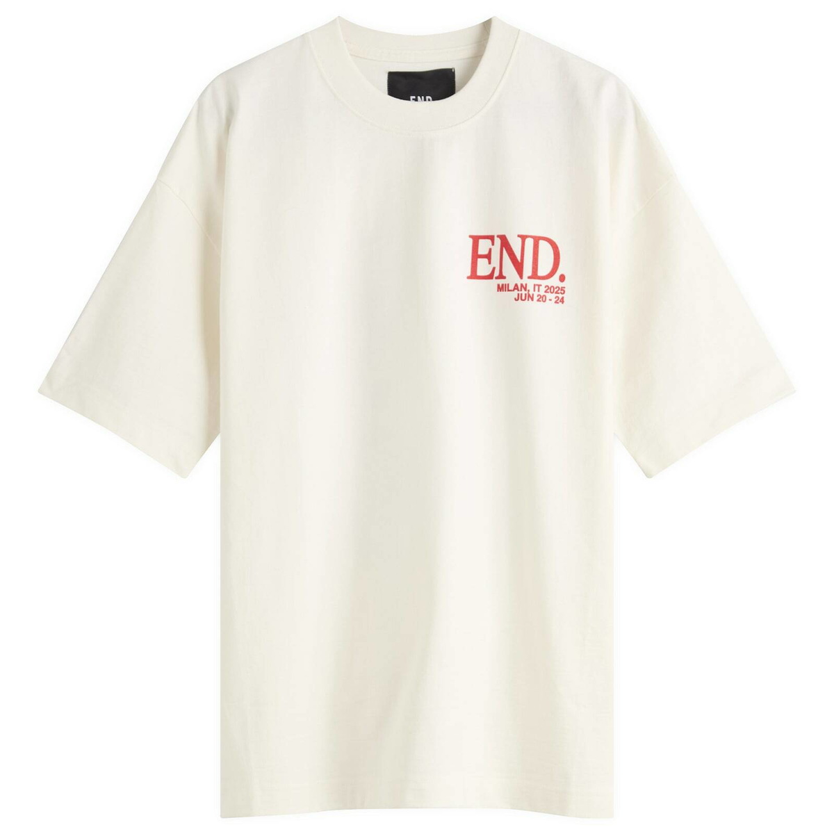 END. SS26 Milan Fashion Week T-Shirt in Ecru