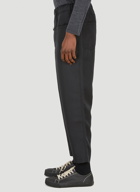Double Waistband Track Pants in Black